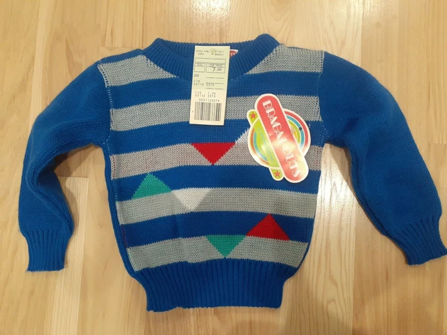 NOS Vintage Toddler BOY BRAGABOUTS by ANDOVER TOGS Sweater 2T NEW WITH TAGS