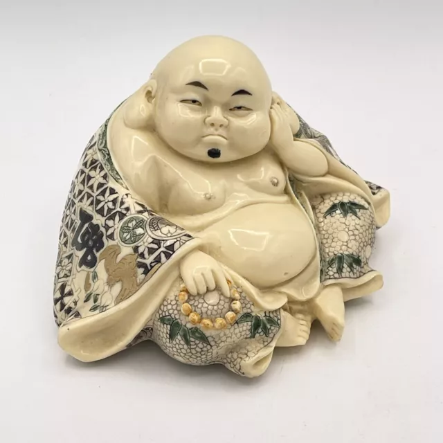 Antique Japanese Netsuke Erotic Scene Buddha Statue Rare 20th Century - Retired