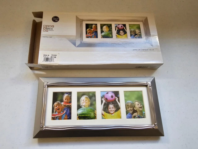 Vtg Lot L: Silver Picture Photo Frame PEWTER BEZEL PANORAMIC 4x10 or MATTED 2x3s