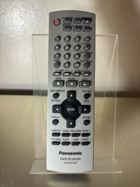 Control remoto DVD Panasonic EUR7631020 DVD genuino DVDS24 DVDS27 DVDS27K