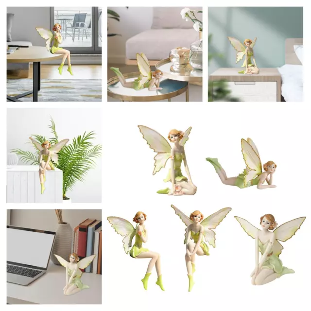 Figurine d'ange en résine, décoration de fille de fleur, belle fée, Statue