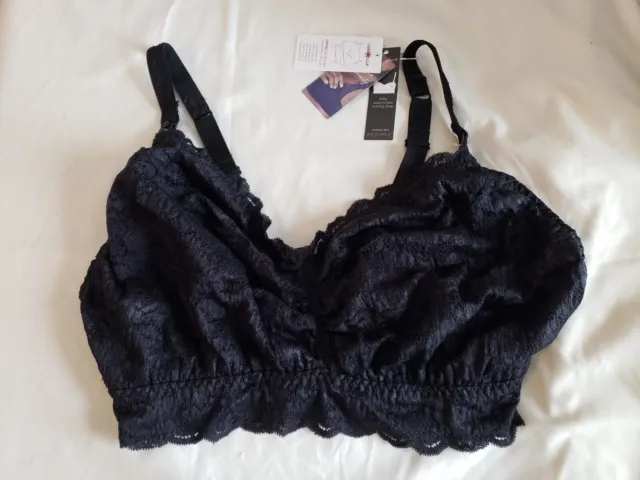 Cosabella Black Lace Never Say Never Curvy Mommie Nursing Bra L Fits 36-38 F-G