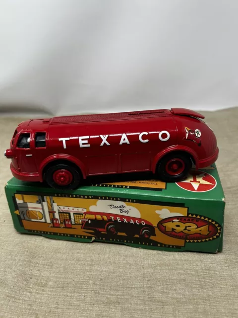 1934 Doodle Bug Diamond T Tanker Truck Texaco Red Die Cast Coin Bank Series