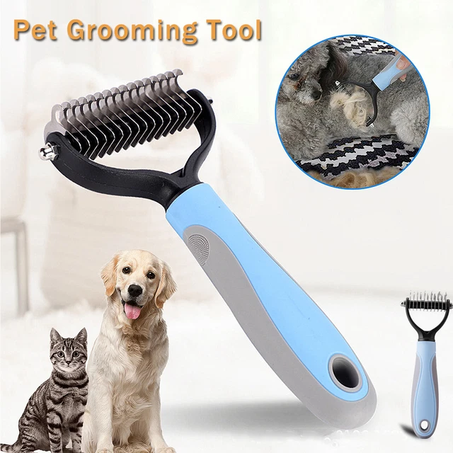 Pet Dog Cat Grooming Brush Deshedding Tool Rake Comb Fur Remover Reduce Hair USA