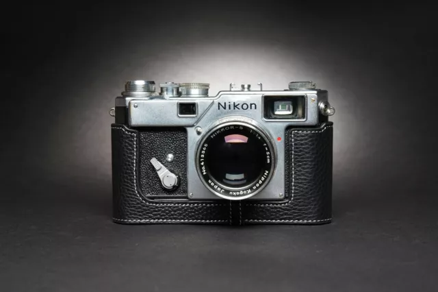 Genuine Real Leather Half Camera Case Bag Cover for Nikon S3 SP S2 Film Camera