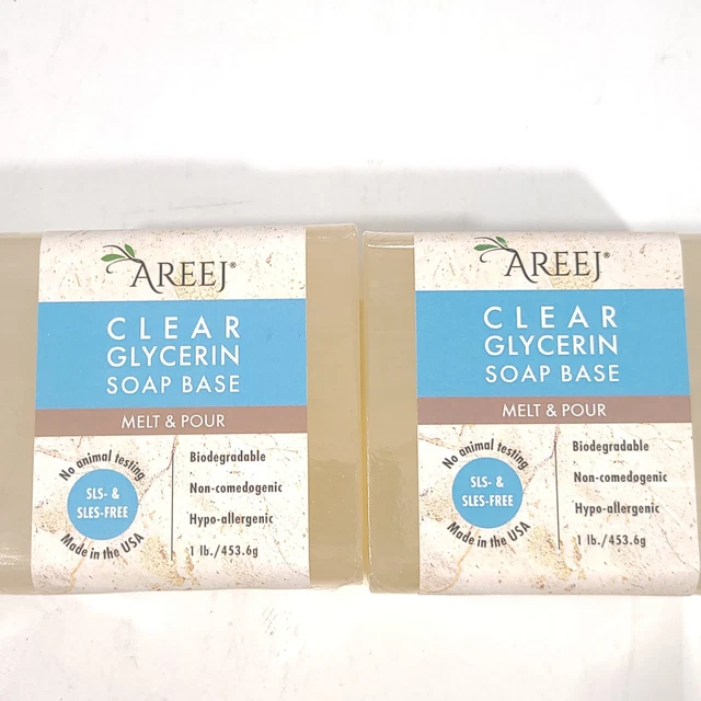 Base de jabón de glicerina transparente Areej 2 libras