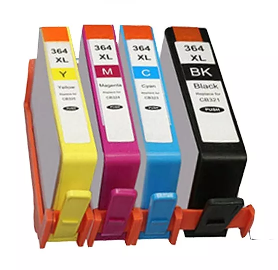 4 x Cartucce Per HP Deskjet 3070 3070A 3520A D5460/364XL 364 Super XXL M. Chip