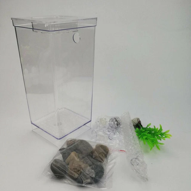 Small Fish Tank Self Cleaning Aquarium Complete Kit with Light Gravity Clean 3