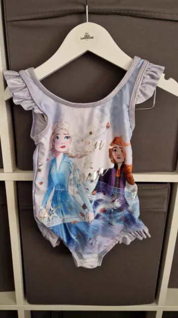 Costume da nuoto bambina congelato Elsa Anna Olaf età 18-24 mesi nuovo con etichetta