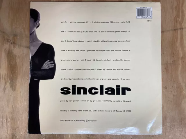 Sinclair - Ain't No Casanova (12", Single) 2