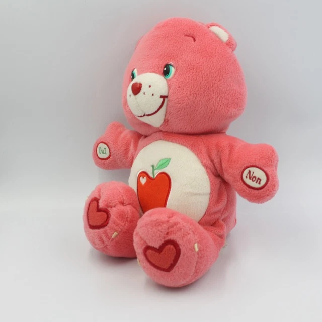 BISOUNOURS CARE BEARS Gros taquin et Bashful Heart - Vert Blanc - Arc en ciel EUR 38,00 - FR