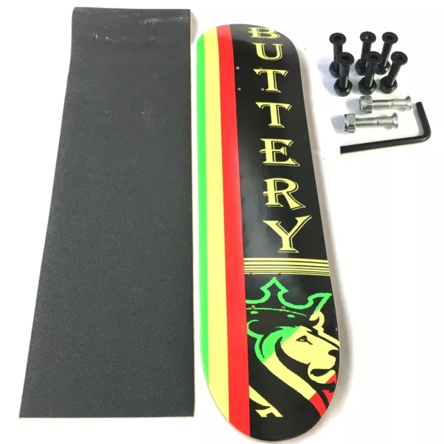 Skateboard Deck 7.5"  Canadian Maple Pro New Free Grip Tape & Hardware  Buttery