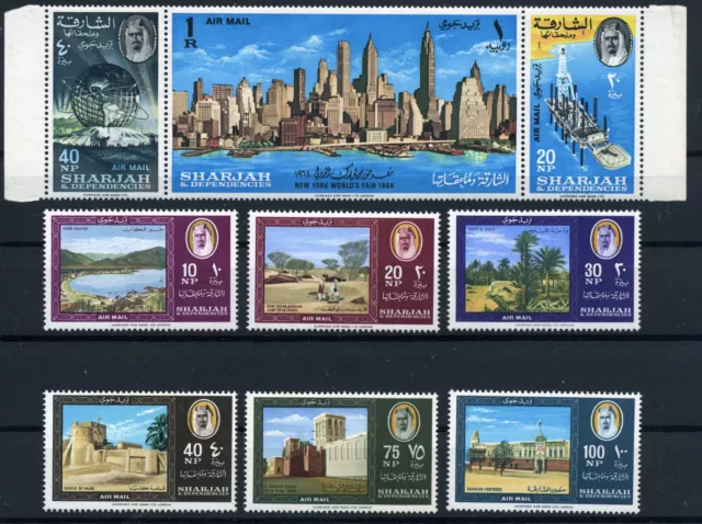 A093/ Sharjah / Mi # 81 / 86 - 87 / 89 Neufs ** – Complet