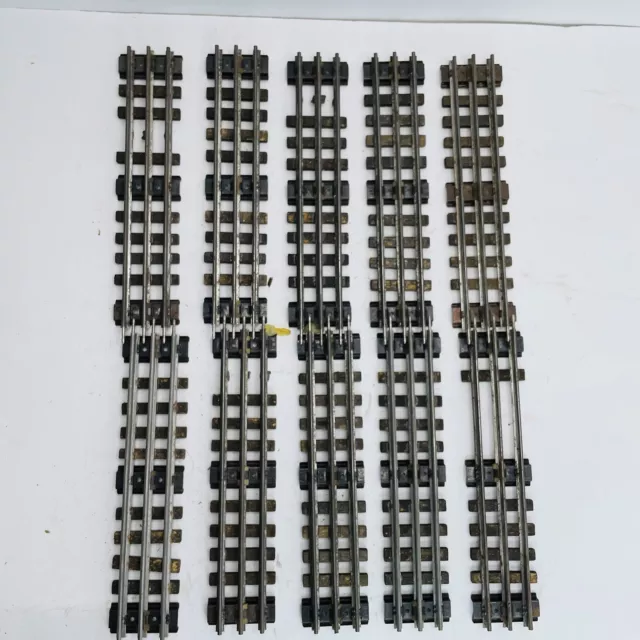 Lot of 10 Vintage Lionel Model Railroad Train Track O Gauge 3-Rail Straight READ
