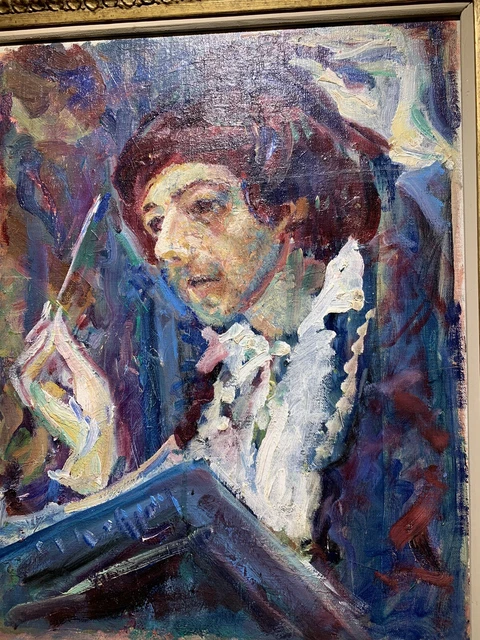 Old Original Oil Painting Music Conductor Andre George Previn marian kratochwil Old Original Oil Painting Music Conductor Andre George Previn marian kratochwil