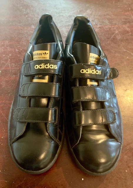 MEN'S ORIGINAL ADIDAS Stan Smith Matt-Patent Black/Gold Velcro