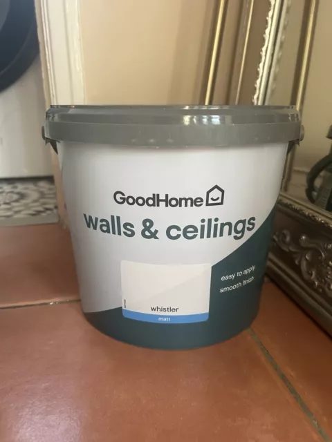 GoodHome 5L Walls and Ceiling Paint B&Q Whistler Grey