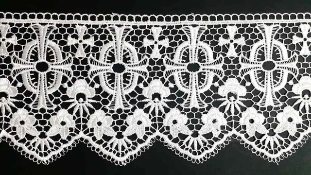 Ribbon Passementerie Dentelle Macramé Sweet Trims - Hauteur 8 Cm - Vendu Au Mètre - Neuf