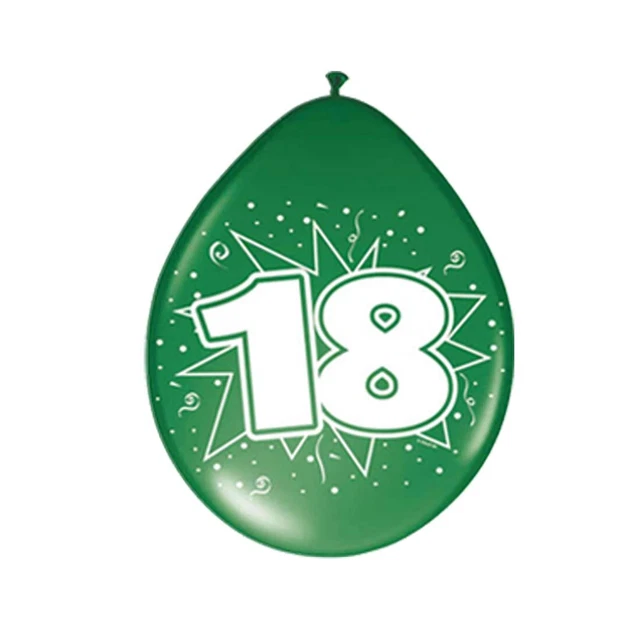 18. Geburtstag Luftballons – 6er Set, 30 Cm, Bunt-metallic, Für Luft Und Helium