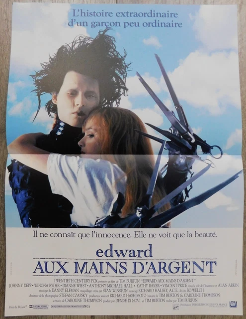 Edward aux Mains d'Argent Affiche ORIGINAL Poster 40x60cm 15"23 1990 Burton Depp