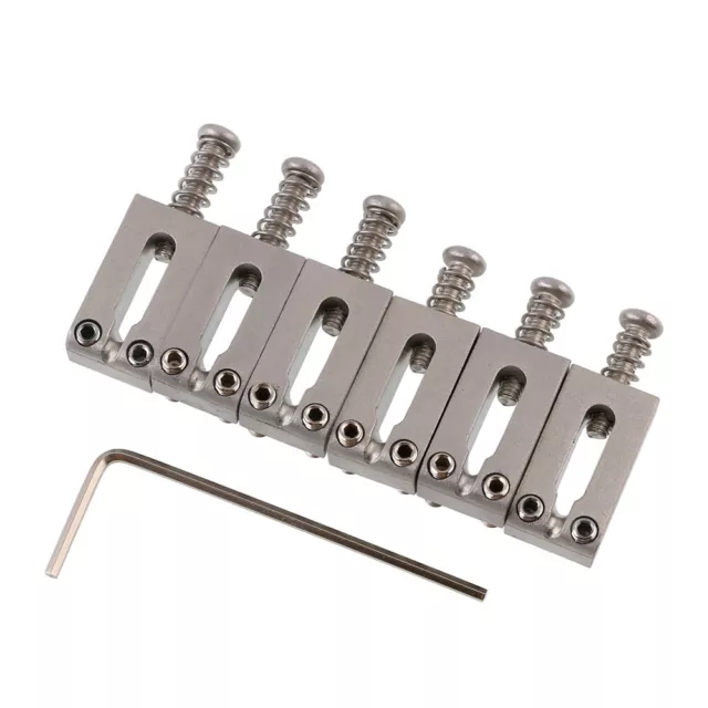 6pcs Stainless Steel Guitar Saddle Bridge 10.8mm Spacing for Strat Tele Guitar