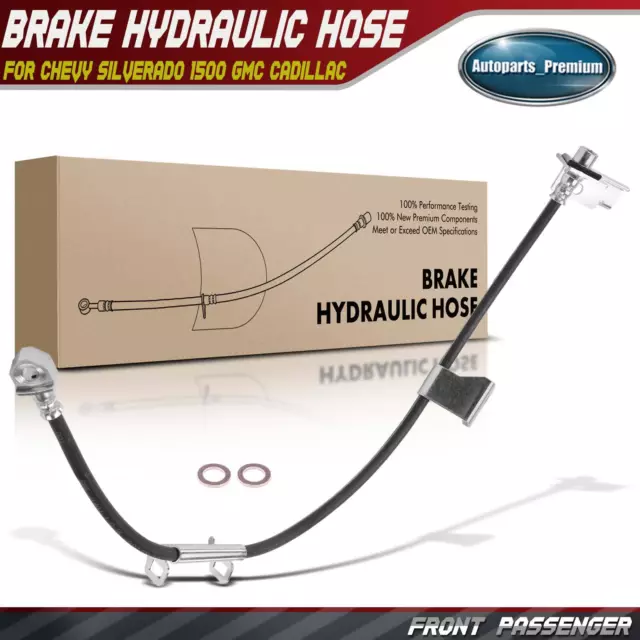 Front RH Brake Hydraulic Hose for Chevy Silverado 1500 GMC Sierra 1500 Cadillac