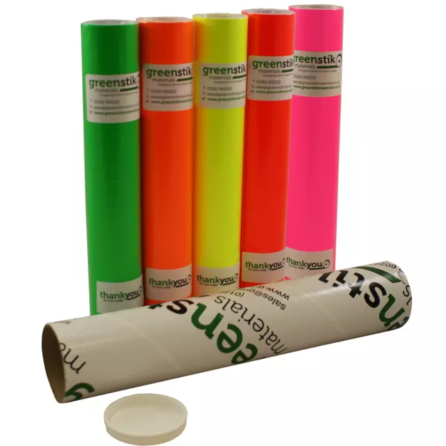 Fluorescent Neon Self Adhesive Sign Vinyl - 610 mm x 1 m Rolls