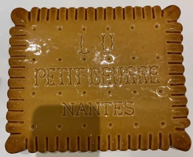 Dessous de plat publicitaire en céramique Biscuit LU  Petit - Beurre Nantes 1980