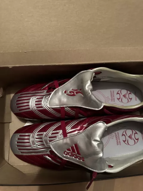 ADIDAS PREDATOR ABSOLUDO TRX FG rosso argento taglia 46 2 3 NUOVO