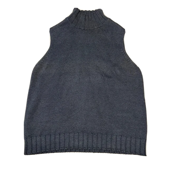 Nautica Kids Mock Neck Sweater Vest XL Charcoal Gray School Uniform Cotton