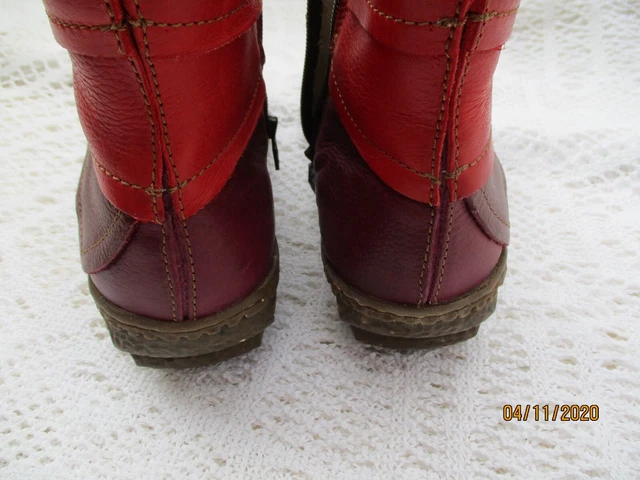 bottes bottines en cuir rouge T 36 neuves pour femme marque el natura lista 6