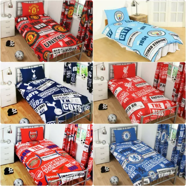 Single Double Football Duvet Cover Set Arsenal Manchester United Liverpool Spurs