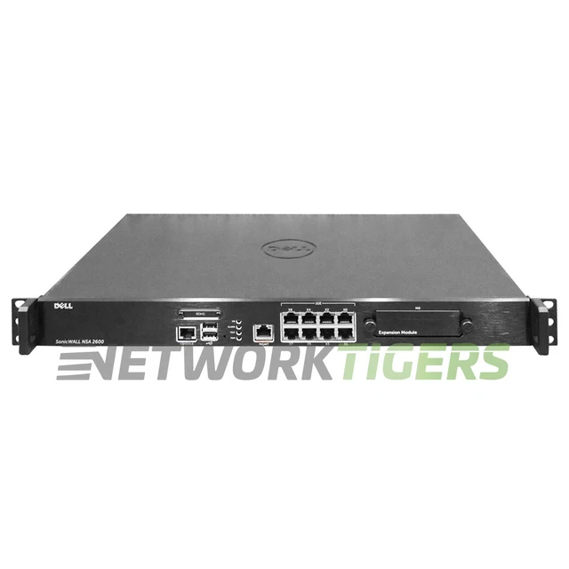 SonicWall NSA 2600 01-SSC-3860 1.9 Gbps Firewall - TRANSFER READY