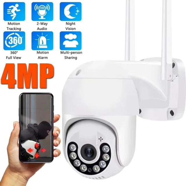 Caméra de surveillance extérieure PTZ IP WiFi HD 2MP/4MP, dispositif de sécurité