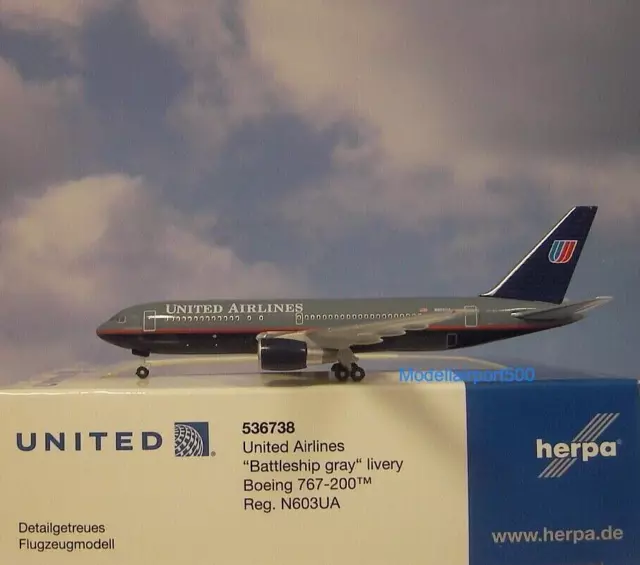 Herpa Wings 1:500 Boeing 767-200 United Airlines N603UA  536738 Modellairport500