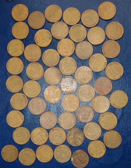 Lincoln wheat penny roll. Actually 53 Cent Lot. See Pictures.