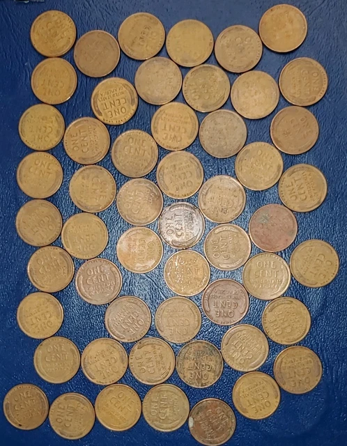 Lincoln wheat penny roll. Actually 53 Cent Lot. See Pictures.