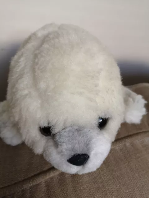 Russ Berrie Yomiko White Baby Harp Seal Pup Plush Stuffed Sea Animal Vintage Toy
