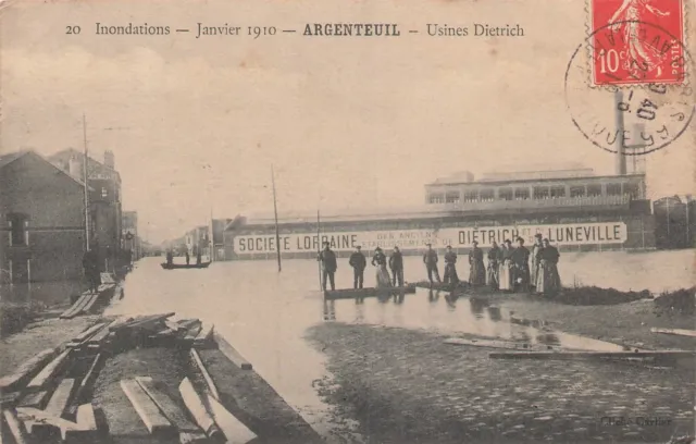95 - ARGENTEUIL - Usines Dietrich - Inondations janvier 1910 64500