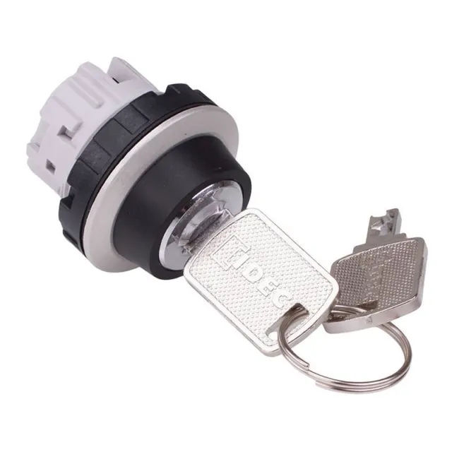IDEC 2 Positions Gepflegt Schlüssel Schalter Kopf Metallisch Einfassung CW4K-2A