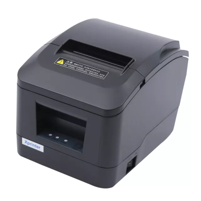 80mm Mini Thermo Bondrucker Kassendrucker Drucker Etikettendrucker USB Schwarz 3