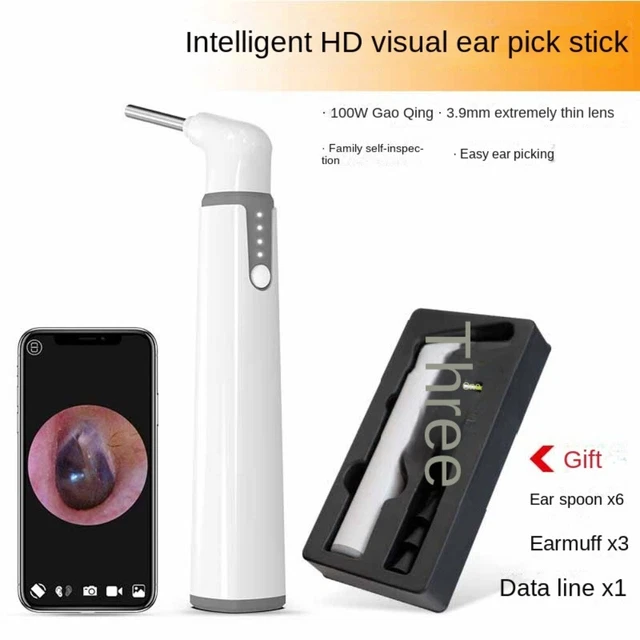 WIFI Caméra d'endoscope d'oreille HD Enlèvement de cérumen  Oreille