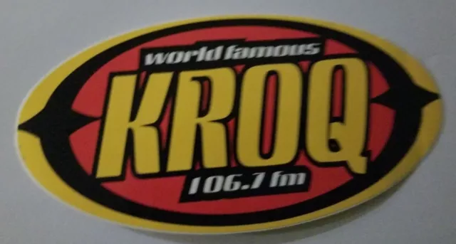 KROQ 106.7 World Famous new sticker Weenie Roast very rare collectible 90s