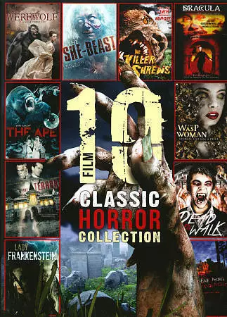 10 Film Classic Horror Collection (DVD, 2013, 2-Disc Set)