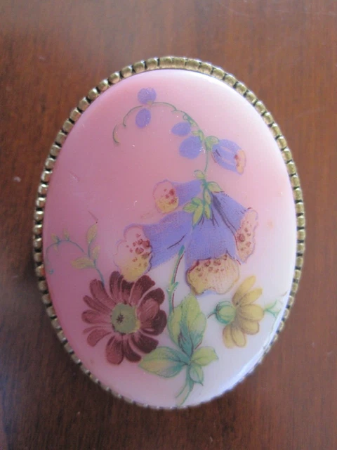 Brosche für Dirndel Tracht Dirndl Blumen Enzian ? Glockenblume ansehen !