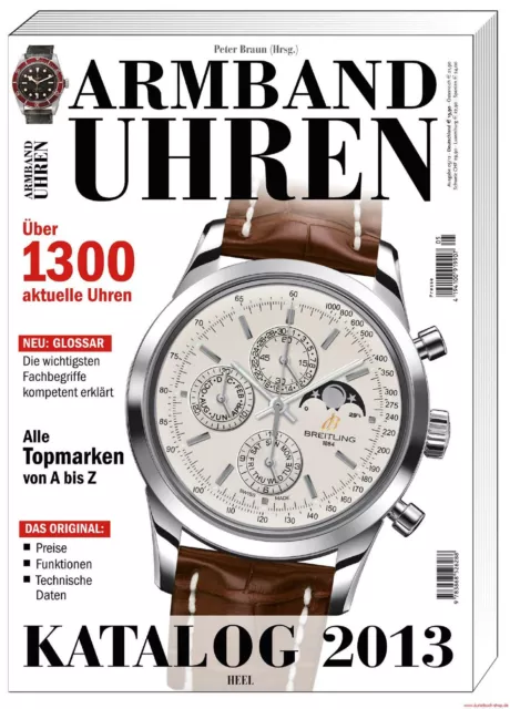 Fachbuch Armbanduhren Katalog 2013, 1.300 Uhren, 150 Marken, NEU, STATT 19,90 €