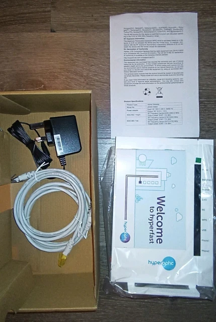 HYPEROPTIC ZTE ZXHN H3600 WI-FI 6 Home Gateway Router Fiberoptic Gigabit