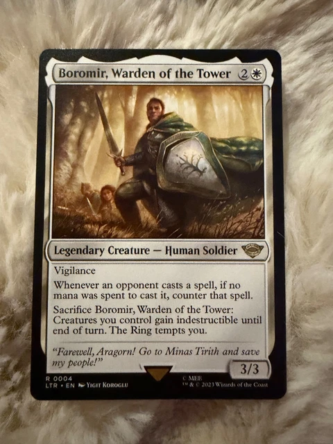 boromir card mtg Bitter Downfall [The Lord of the Rings: Tales of Middle-Earth] Go to Minas Tirith and save my people!” Boromir, Warden of the Tower