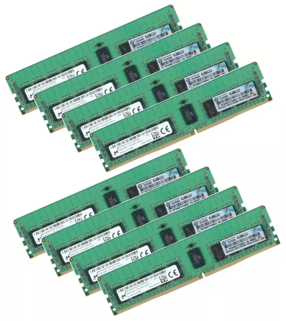 8x HP 16GB 128GB DDR4 2400Mhz ECC RDIMM RAM für HP Workstation Z440 Z640 Z840