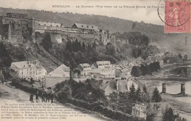 CPA BELGIQUE BOUILLON Le Chateau (Vue Prise de la Vieille Route de France)